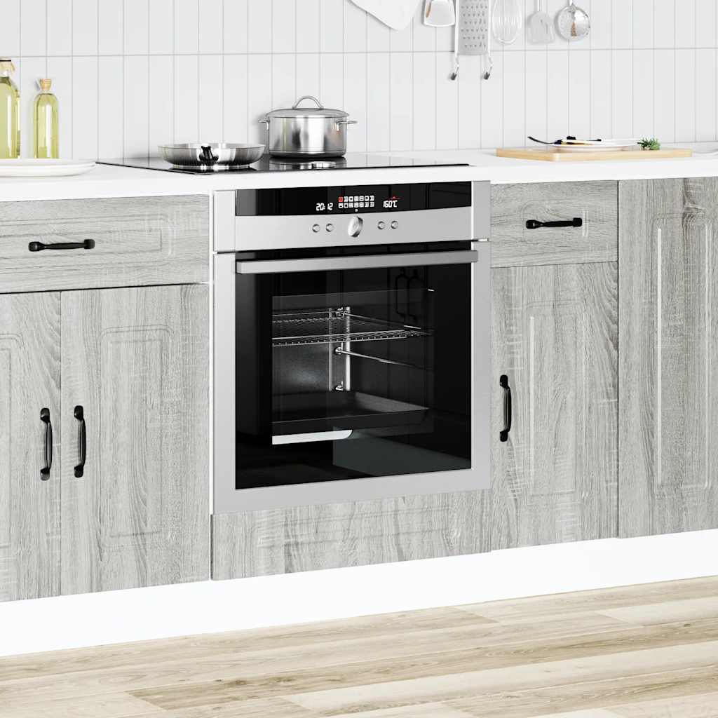 Ovenkast Kalmar bewerkt hout grijs sonoma eiken is nu te koop bij PeponiXL, paradijselijk wonen!