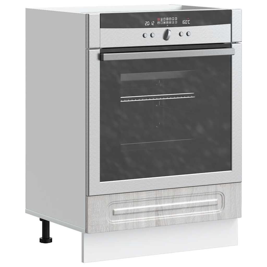 Ovenkast Kalmar bewerkt hout grijs sonoma eiken is nu te koop bij PeponiXL, paradijselijk wonen!