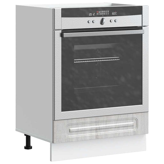 Ovenkast Kalmar bewerkt hout grijs sonoma eiken is nu te koop bij PeponiXL, paradijselijk wonen!