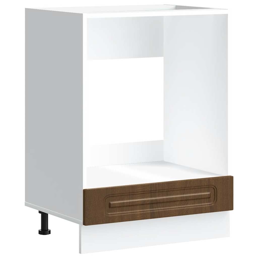 Ovenkast Kalmar bewerkt hout bruin eikenkleur is nu te koop bij PeponiXL, paradijselijk wonen!