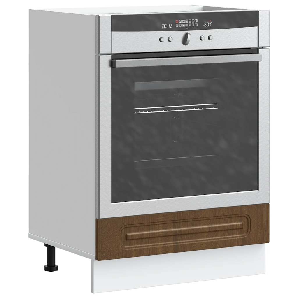 Ovenkast Kalmar bewerkt hout bruin eikenkleur is nu te koop bij PeponiXL, paradijselijk wonen!