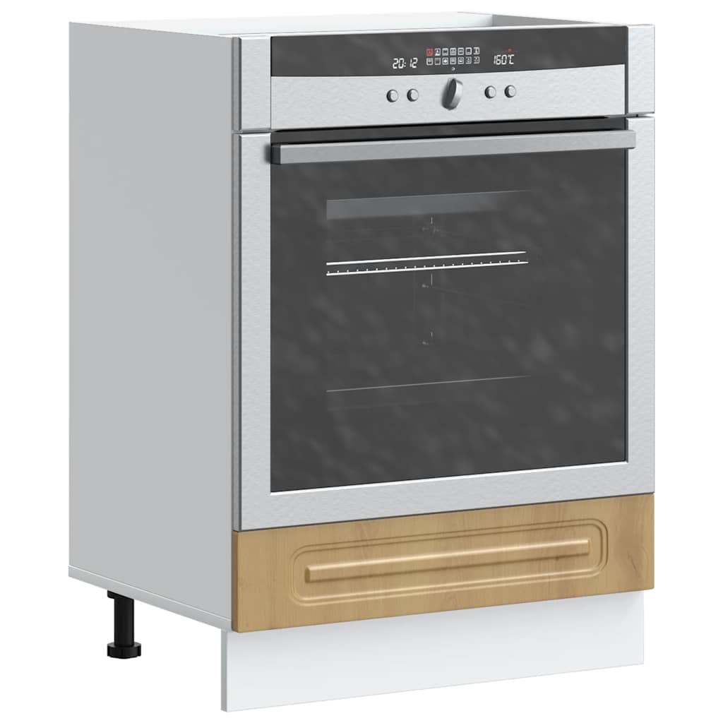 Ovenkast Kalmar bewerkt hout artisanaal eikenkleur is nu te koop bij PeponiXL, paradijselijk wonen!