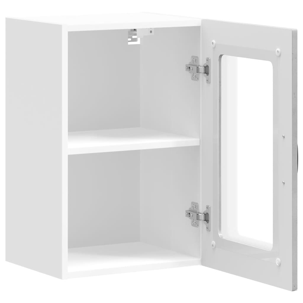 Keukenbovenkast met glazen deur Kalmar bewerkt hout betongrijs is nu te koop bij PeponiXL, paradijselijk wonen!
