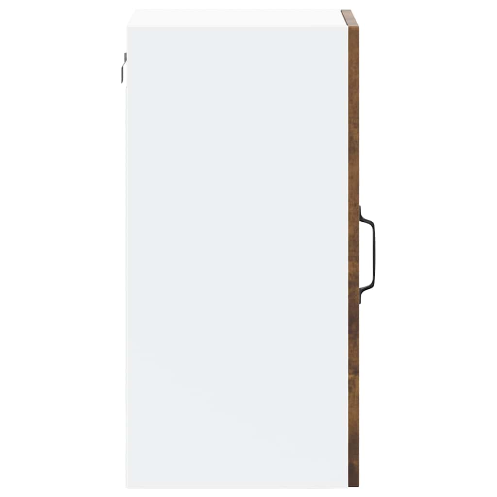 Keukenbovenkast met glazen deur Kalmar bewerkt hout gerookt eikenkleur is nu te koop bij PeponiXL, paradijselijk wonen!