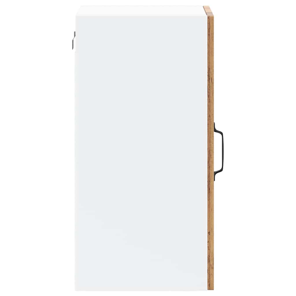 Keukenbovenkast met glazen deur Kalmar bewerkt hout oud houtkleurig is nu te koop bij PeponiXL, paradijselijk wonen!