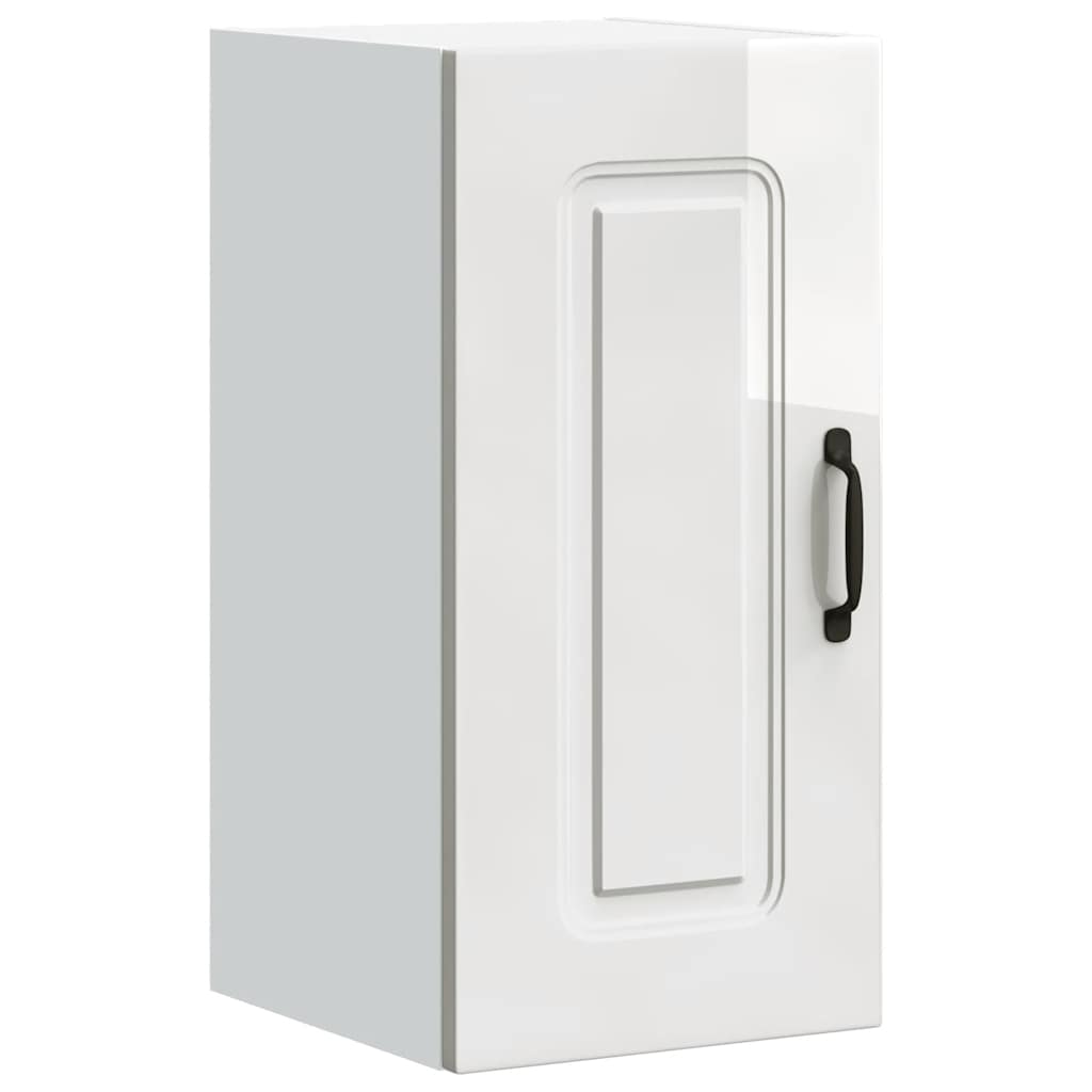 Keukenbovenkast Kalmar bewerkt hout hoogglans wit is nu te koop bij PeponiXL, paradijselijk wonen!