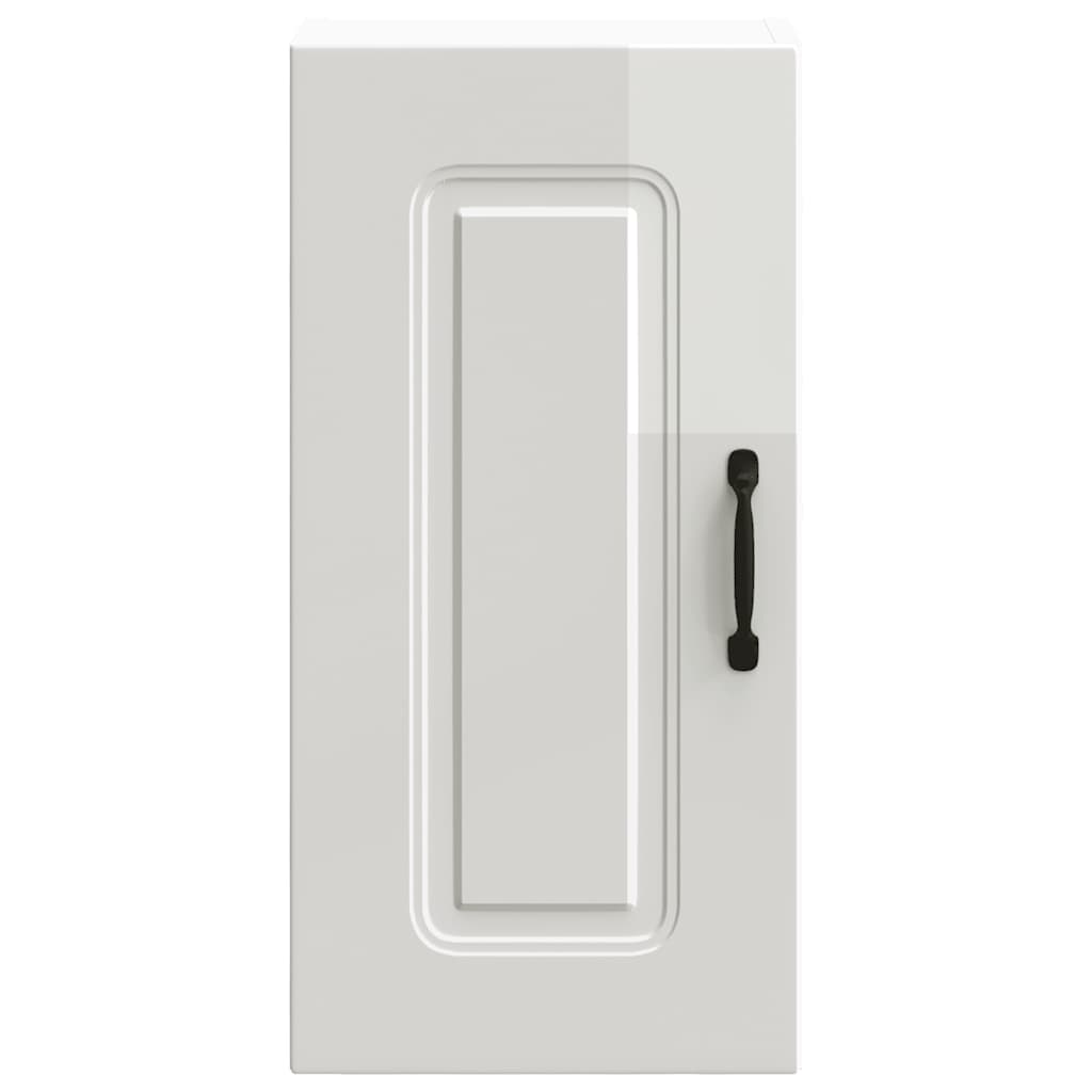 Keukenbovenkast Kalmar bewerkt hout hoogglans wit is nu te koop bij PeponiXL, paradijselijk wonen!