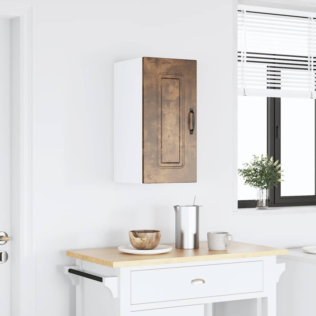 Keukenbovenkast Kalmar bewerkt hout gerookt eikenkleurig is nu te koop bij PeponiXL, paradijselijk wonen!