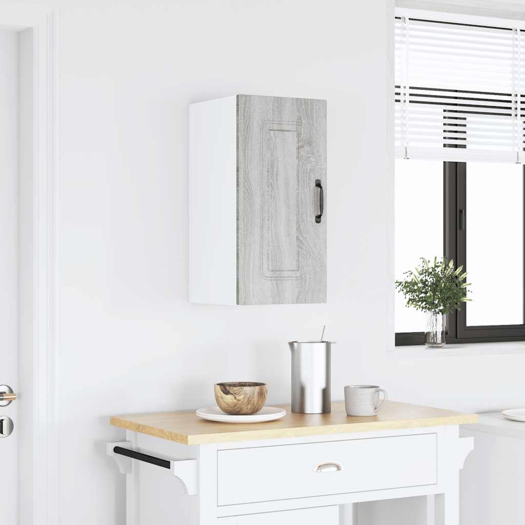 Keukenbovenkast Kalmar bewerkt hout grijs sonoma eiken is nu te koop bij PeponiXL, paradijselijk wonen!