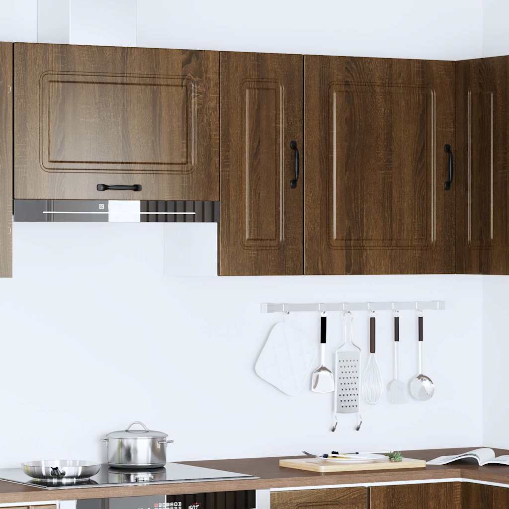 Keukenbovenkast Kalmar bewerkt hout bruin eikenkleur is nu te koop bij PeponiXL, paradijselijk wonen!