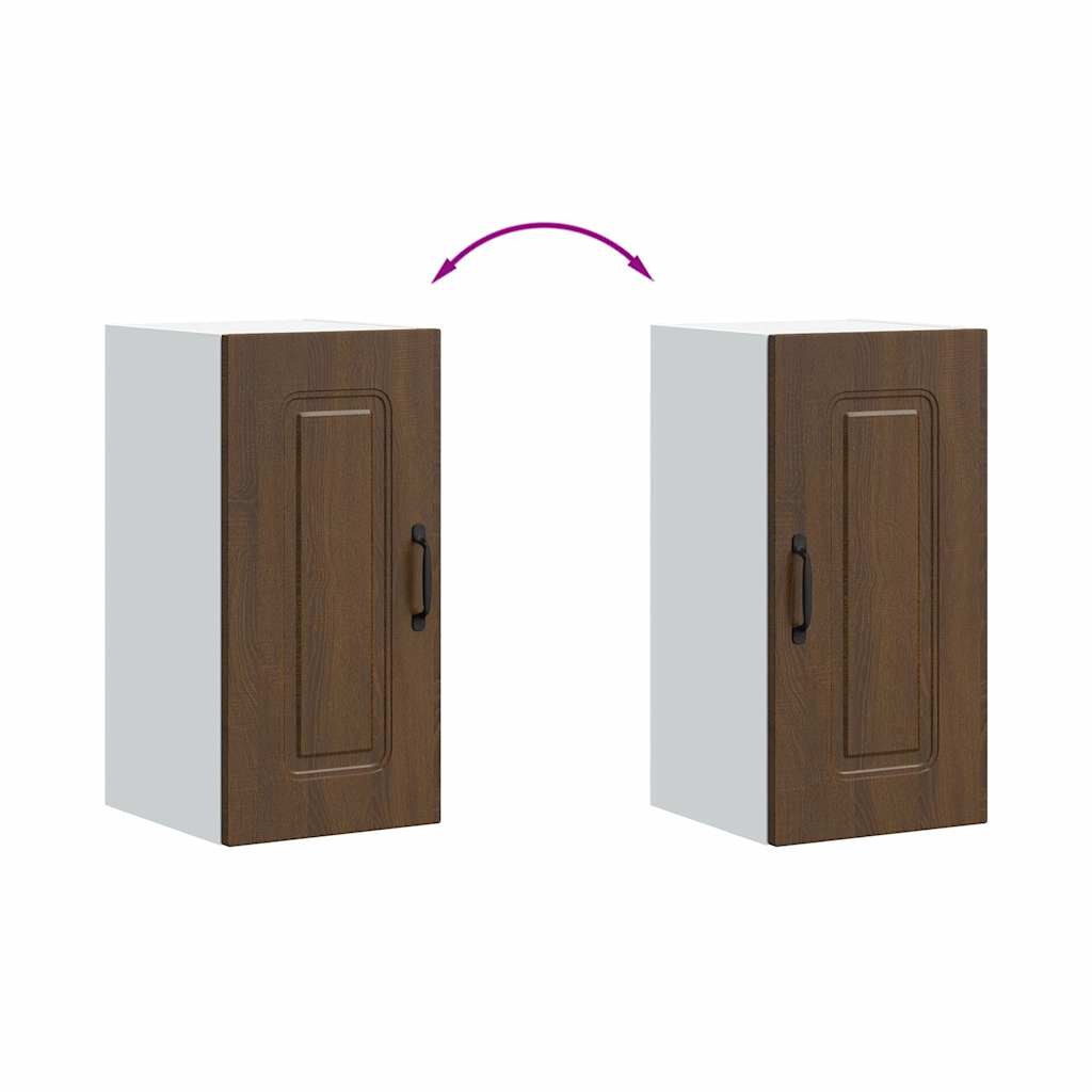 Keukenbovenkast Kalmar bewerkt hout bruin eikenkleur is nu te koop bij PeponiXL, paradijselijk wonen!