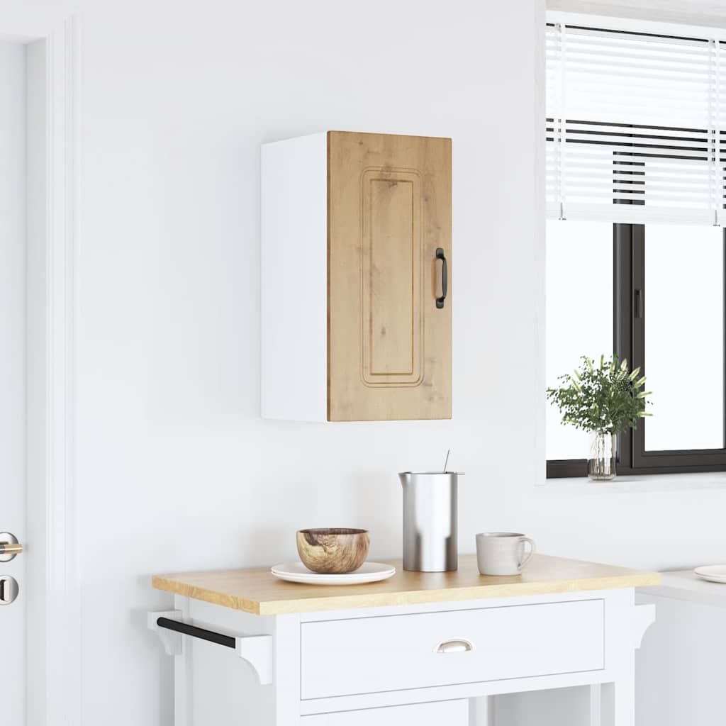 Keukenbovenkast Kalmar bewerkt hout artisanaal eikenkleur is nu te koop bij PeponiXL, paradijselijk wonen!