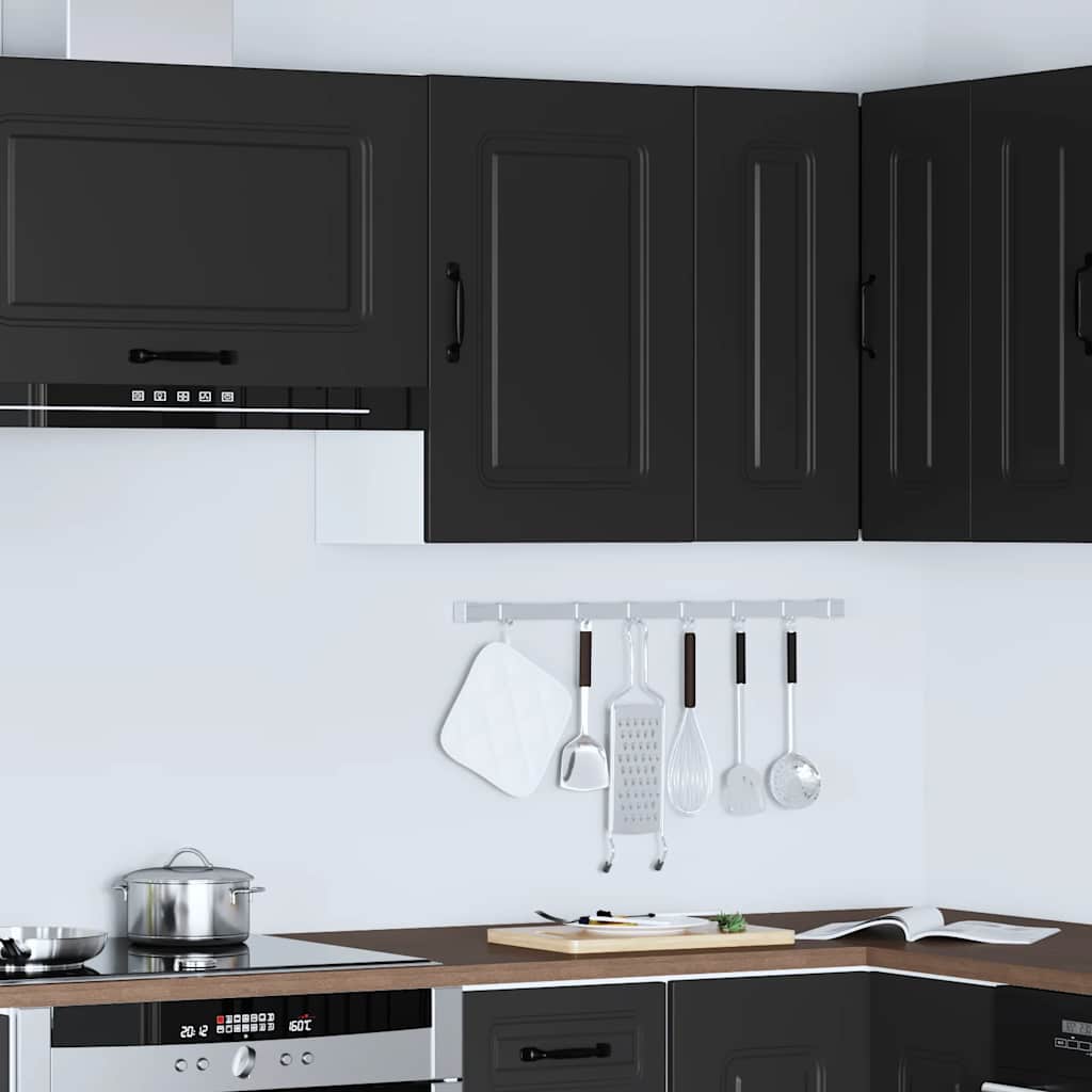 Keukenbovenkast Kalmar bewerkt hout zwart is nu te koop bij PeponiXL, paradijselijk wonen!