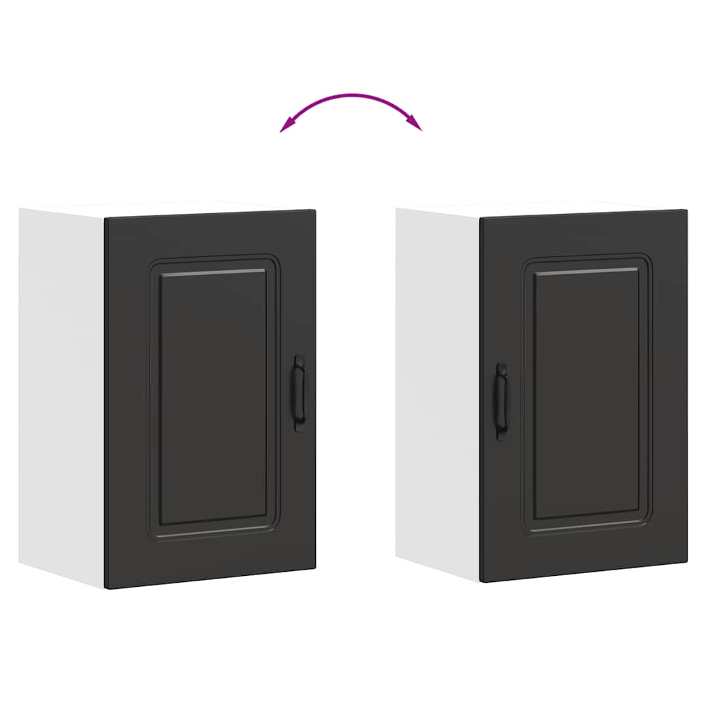 Keukenbovenkast Kalmar bewerkt hout zwart is nu te koop bij PeponiXL, paradijselijk wonen!