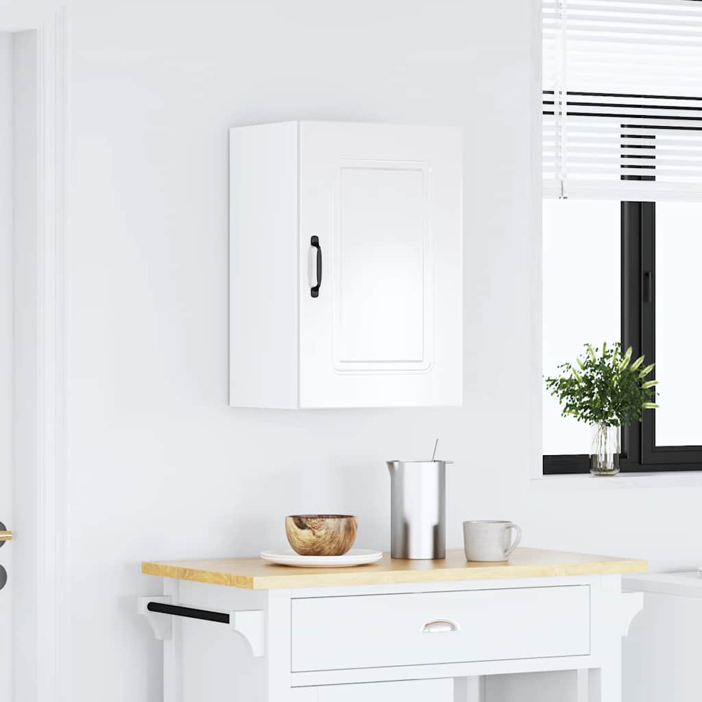 Keukenbovenkast Kalmar bewerkt hout hoogglans wit is nu te koop bij PeponiXL, paradijselijk wonen!