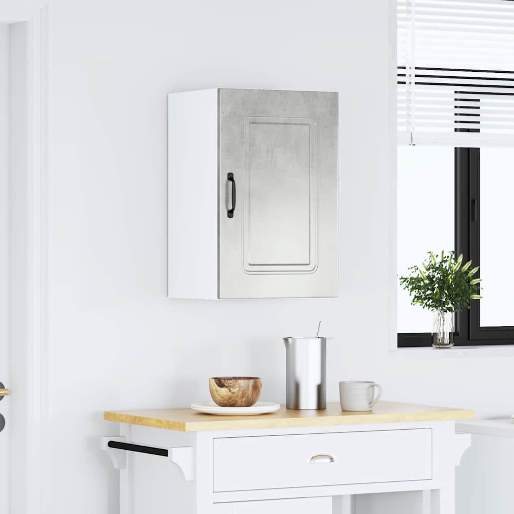 Keukenbovenkast Kalmar bewerkt hout betongrijs is nu te koop bij PeponiXL, paradijselijk wonen!