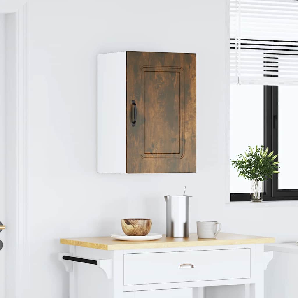 Keukenbovenkast Kalmar bewerkt hout gerookt eikenkleurig is nu te koop bij PeponiXL, paradijselijk wonen!