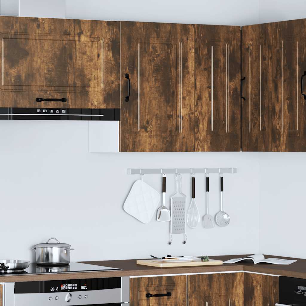 Keukenbovenkast Kalmar bewerkt hout gerookt eikenkleurig is nu te koop bij PeponiXL, paradijselijk wonen!