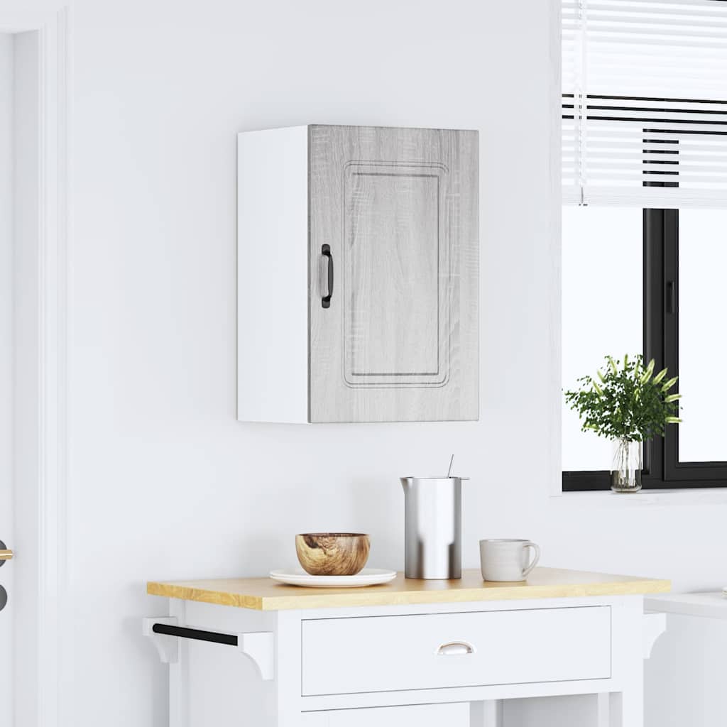Keukenbovenkast Kalmar bewerkt hout grijs sonoma eiken is nu te koop bij PeponiXL, paradijselijk wonen!