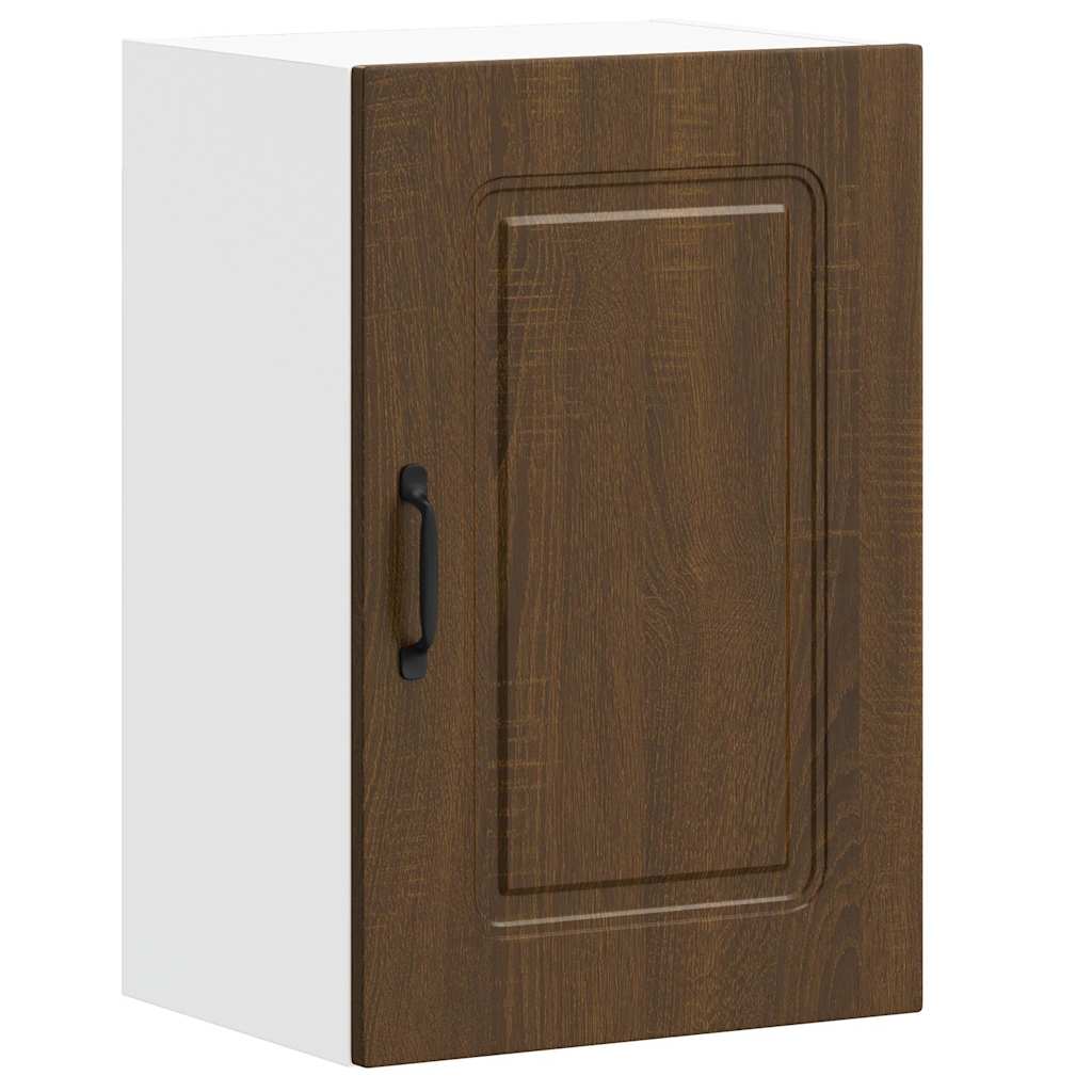 Keukenbovenkast Kalmar bewerkt hout bruin eikenkleur is nu te koop bij PeponiXL, paradijselijk wonen!