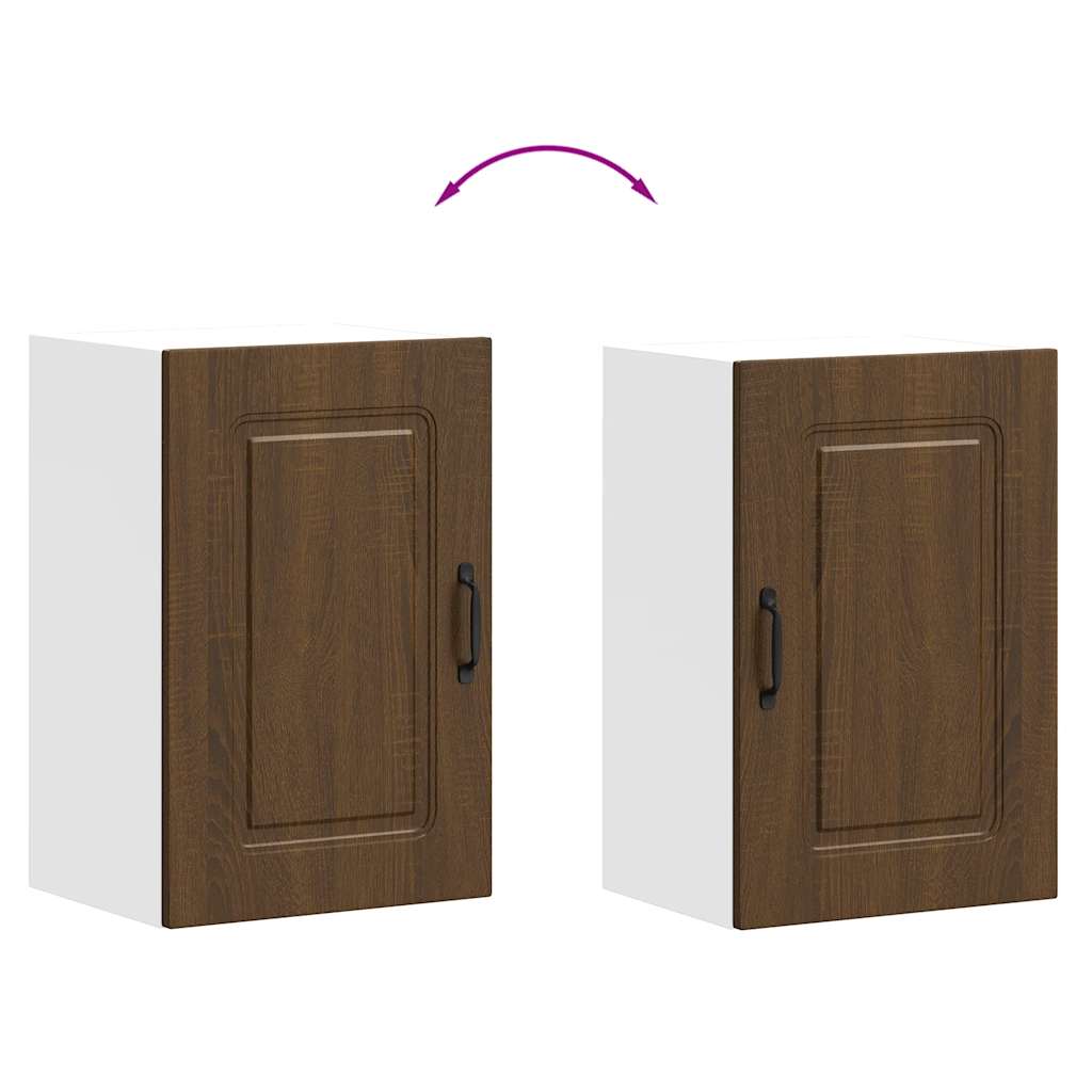 Keukenbovenkast Kalmar bewerkt hout bruin eikenkleur is nu te koop bij PeponiXL, paradijselijk wonen!