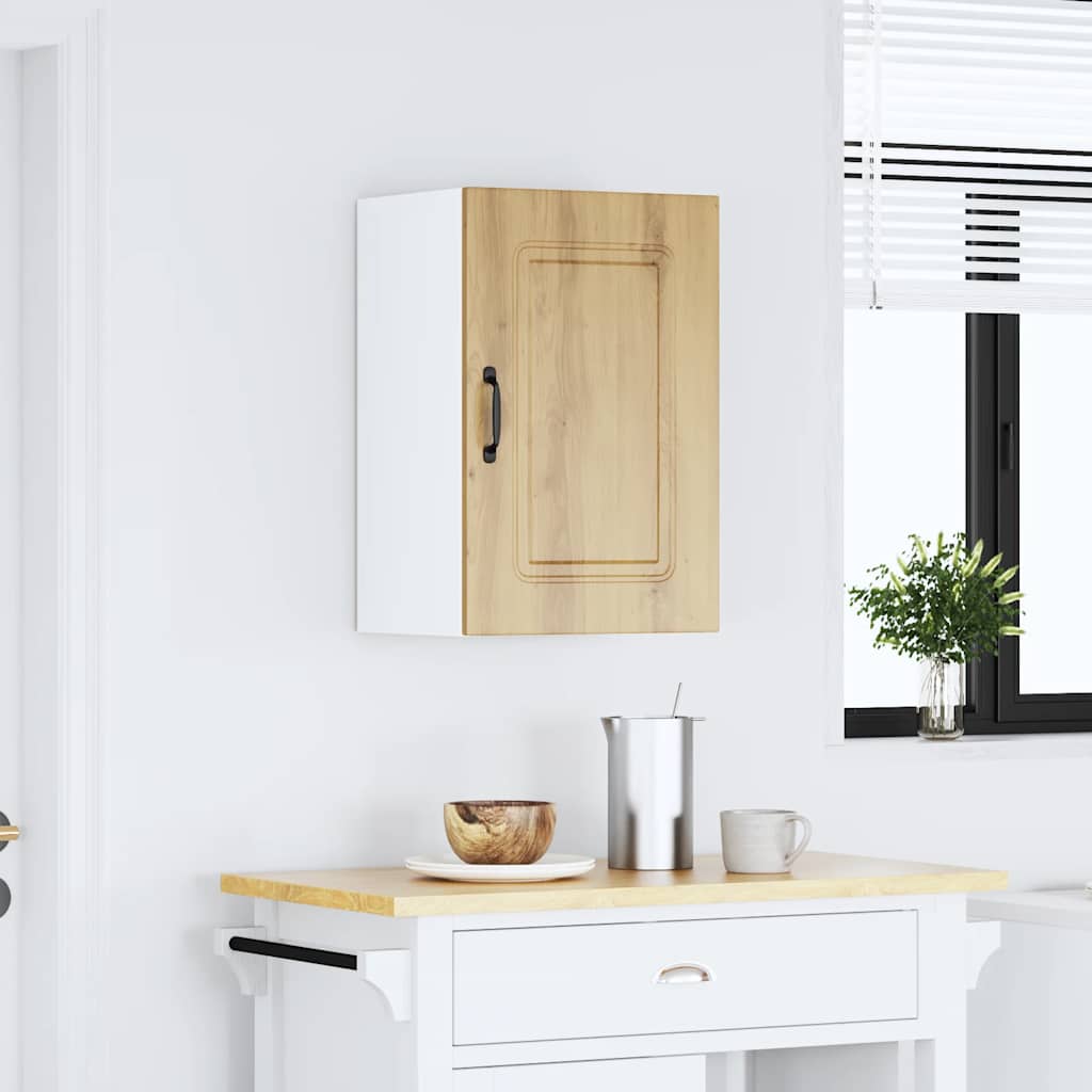 Keukenbovenkast Kalmar bewerkt hout artisanaal eikenkleur is nu te koop bij PeponiXL, paradijselijk wonen!