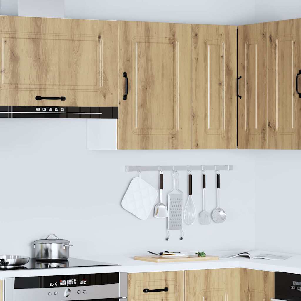 Keukenbovenkast Kalmar bewerkt hout artisanaal eikenkleur is nu te koop bij PeponiXL, paradijselijk wonen!