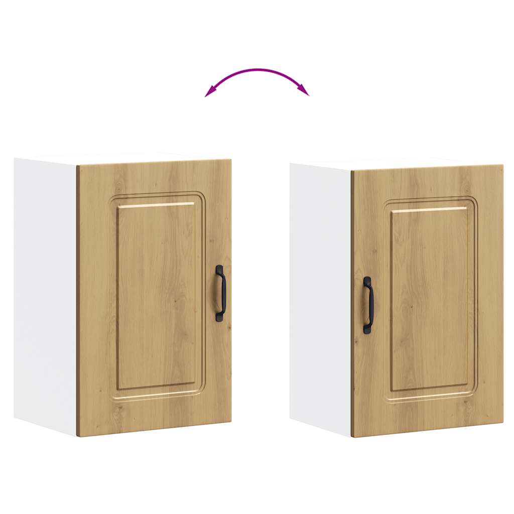 Keukenbovenkast Kalmar bewerkt hout artisanaal eikenkleur is nu te koop bij PeponiXL, paradijselijk wonen!