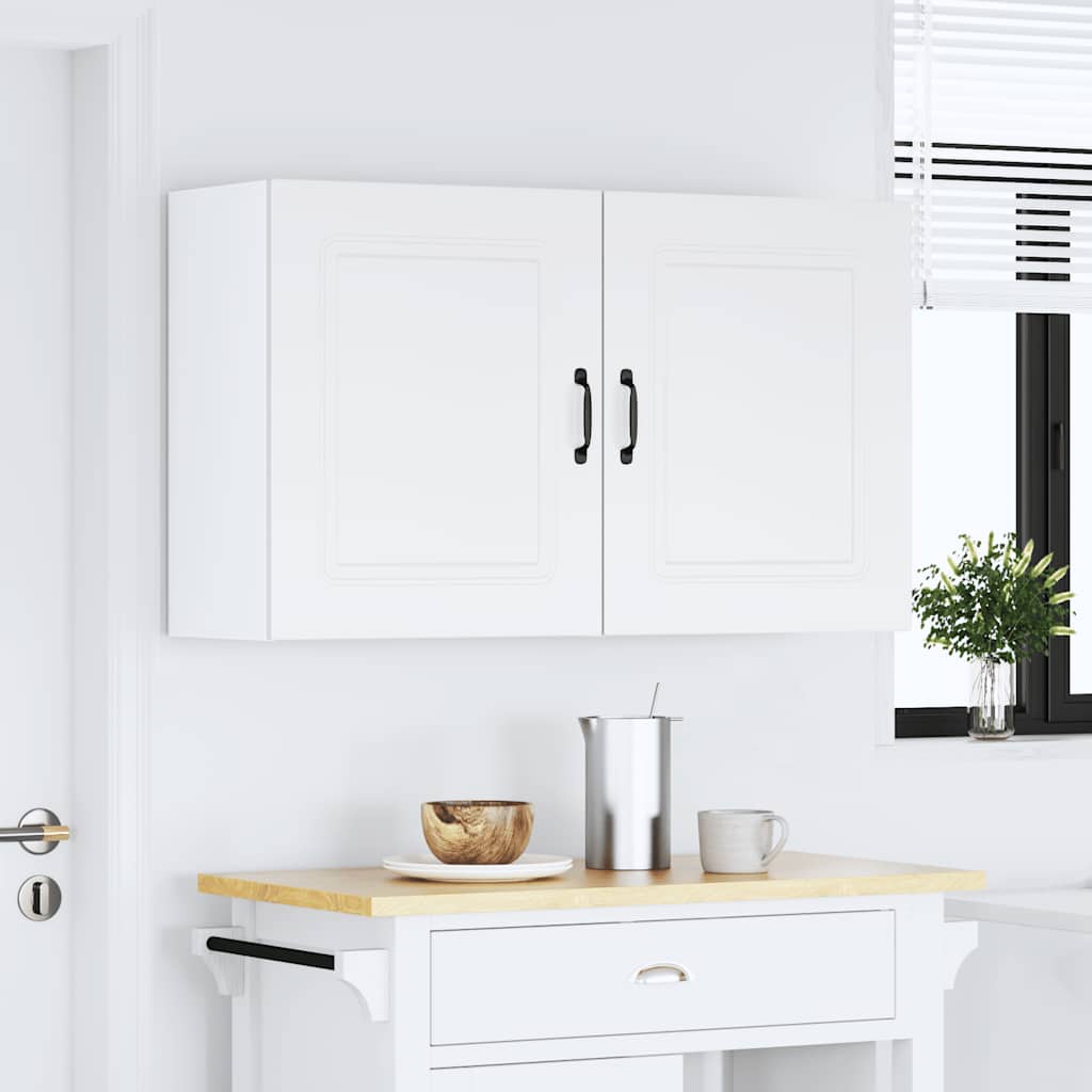 Keukenbovenkasten 2 st Kalmar bewerkt hout wit is nu te koop bij PeponiXL, paradijselijk wonen!