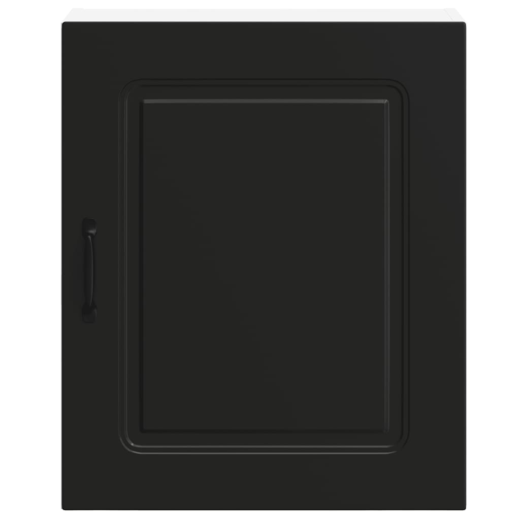 Keukenwandkast Kalmar zwart bewerkt hout is nu te koop bij PeponiXL, paradijselijk wonen!