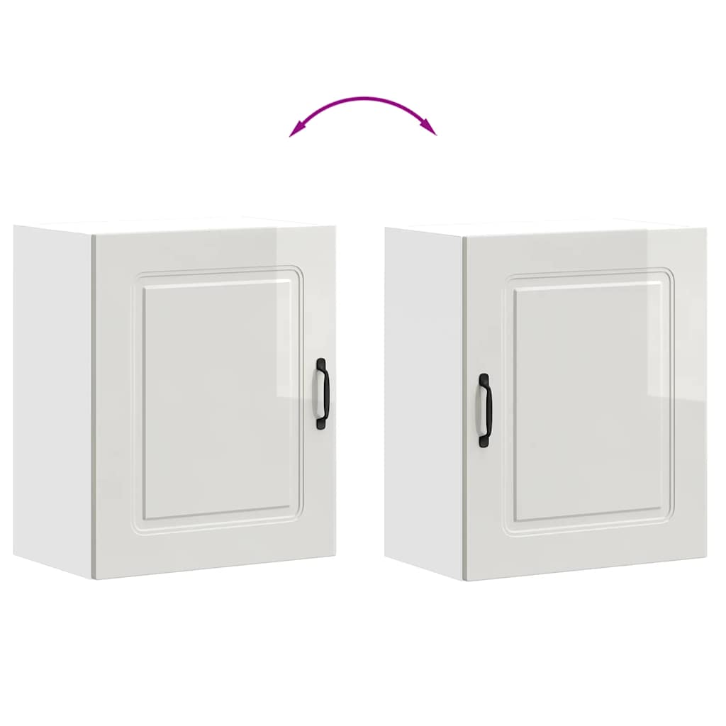 Keukenwandkast Kalmar hoogglans wit bewerkt hout is nu te koop bij PeponiXL, paradijselijk wonen!