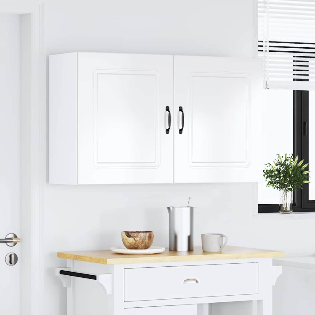 Keukenwandkasten 2 st Kalmar hoogglans wit bewerkt hout is nu te koop bij PeponiXL, paradijselijk wonen!