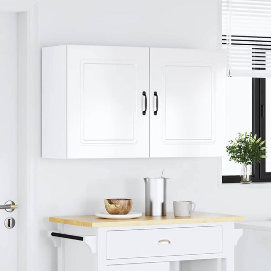 Keukenwandkasten 2 st Kalmar hoogglans wit bewerkt hout is nu te koop bij PeponiXL, paradijselijk wonen!