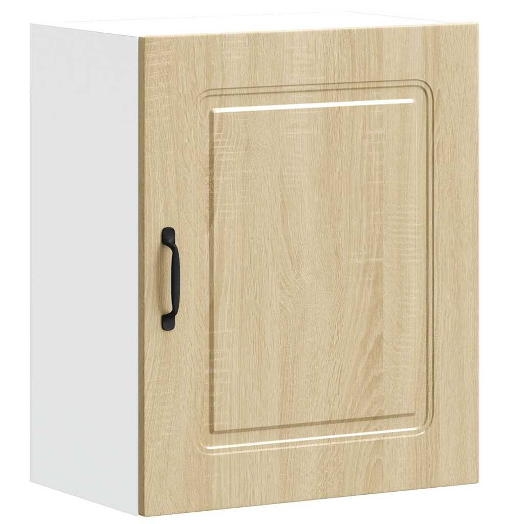 Keukenwandkast Kalmar bewerkt hout sonoma eikenkleurig is nu te koop bij PeponiXL, paradijselijk wonen!
