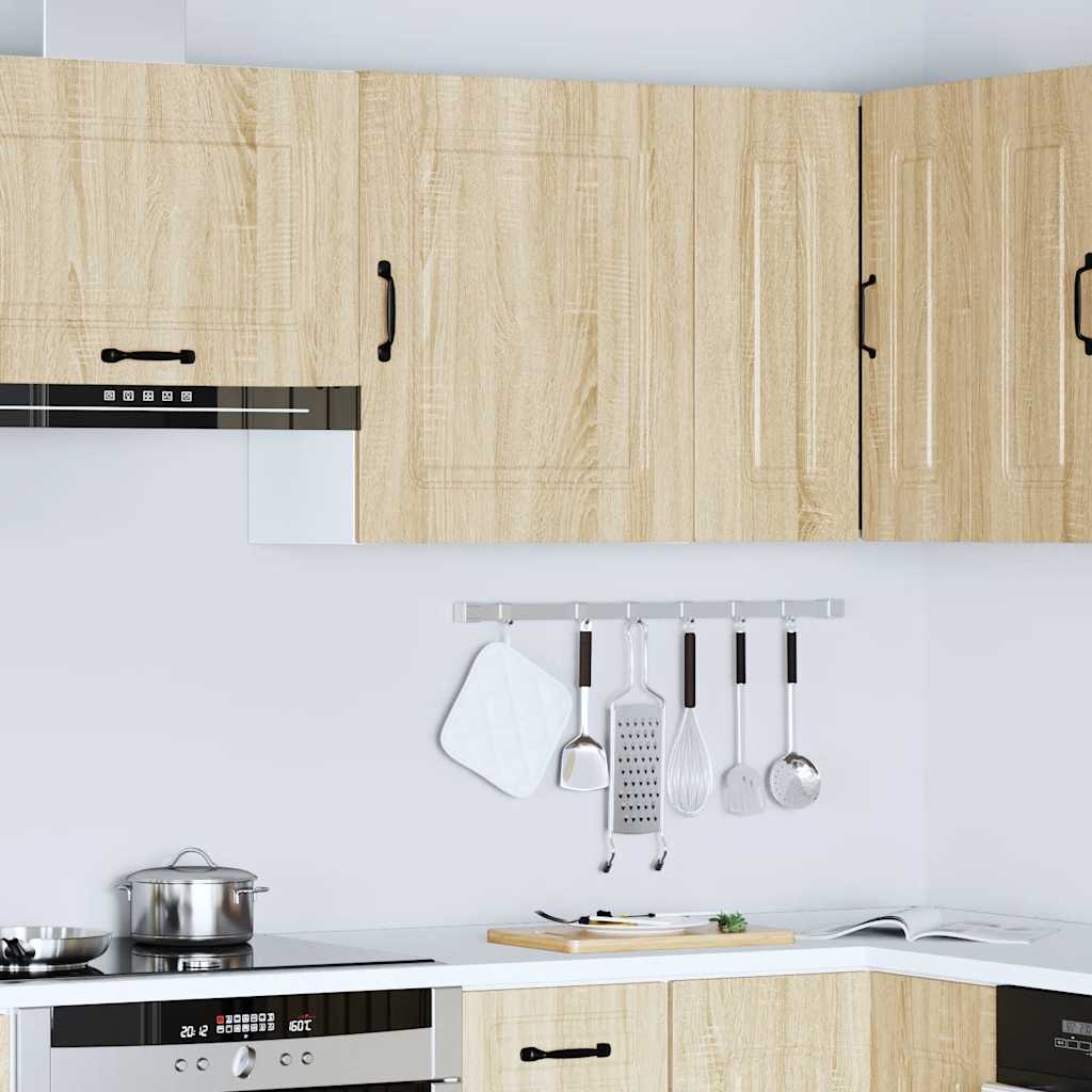 Keukenwandkast Kalmar bewerkt hout sonoma eikenkleurig is nu te koop bij PeponiXL, paradijselijk wonen!