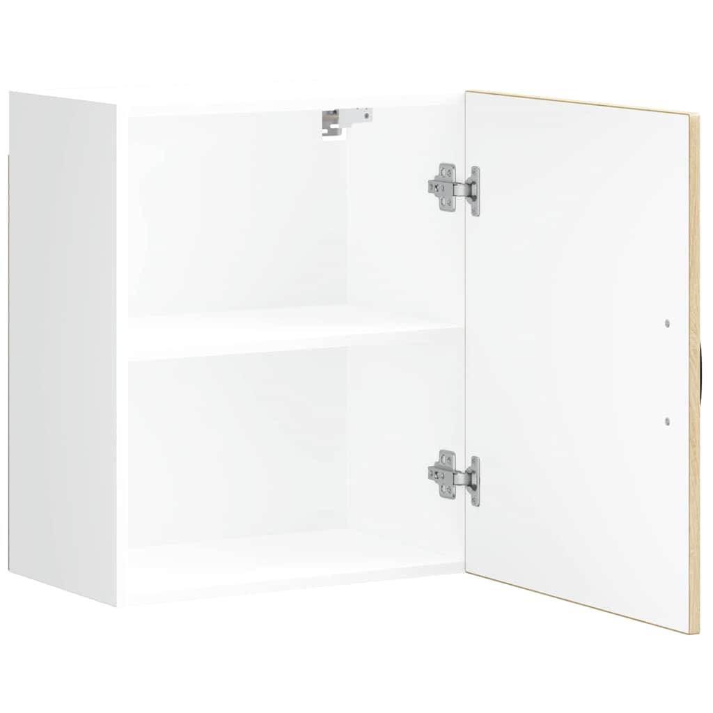 Keukenwandkast Kalmar bewerkt hout sonoma eikenkleurig is nu te koop bij PeponiXL, paradijselijk wonen!