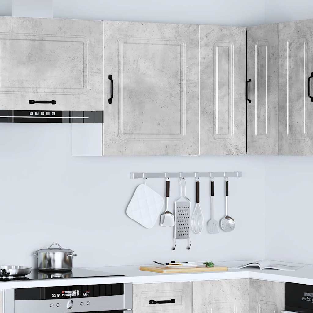 Keukenwandkast Kalmar betongrijs bewerkt hout is nu te koop bij PeponiXL, paradijselijk wonen!