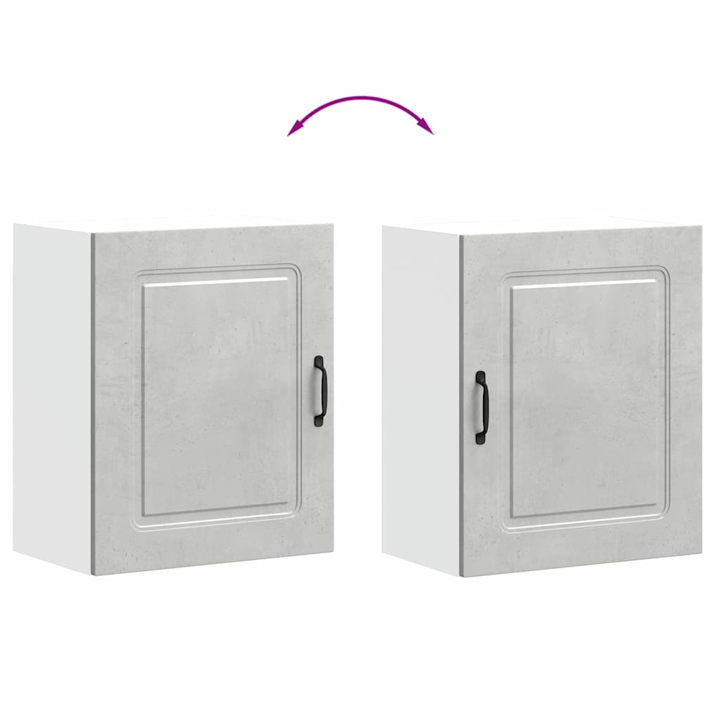 Keukenwandkast Kalmar betongrijs bewerkt hout is nu te koop bij PeponiXL, paradijselijk wonen!