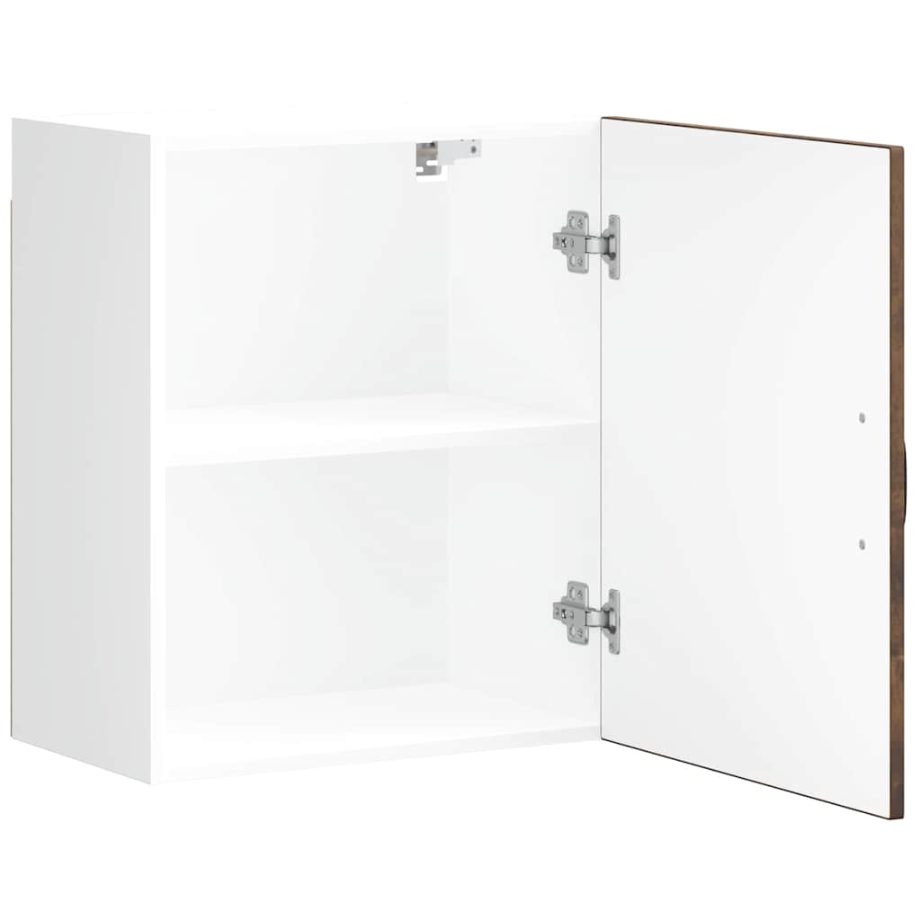 Keukenwandkast Kalmar bewerkt hout gerookt eikenkleurig is nu te koop bij PeponiXL, paradijselijk wonen!
