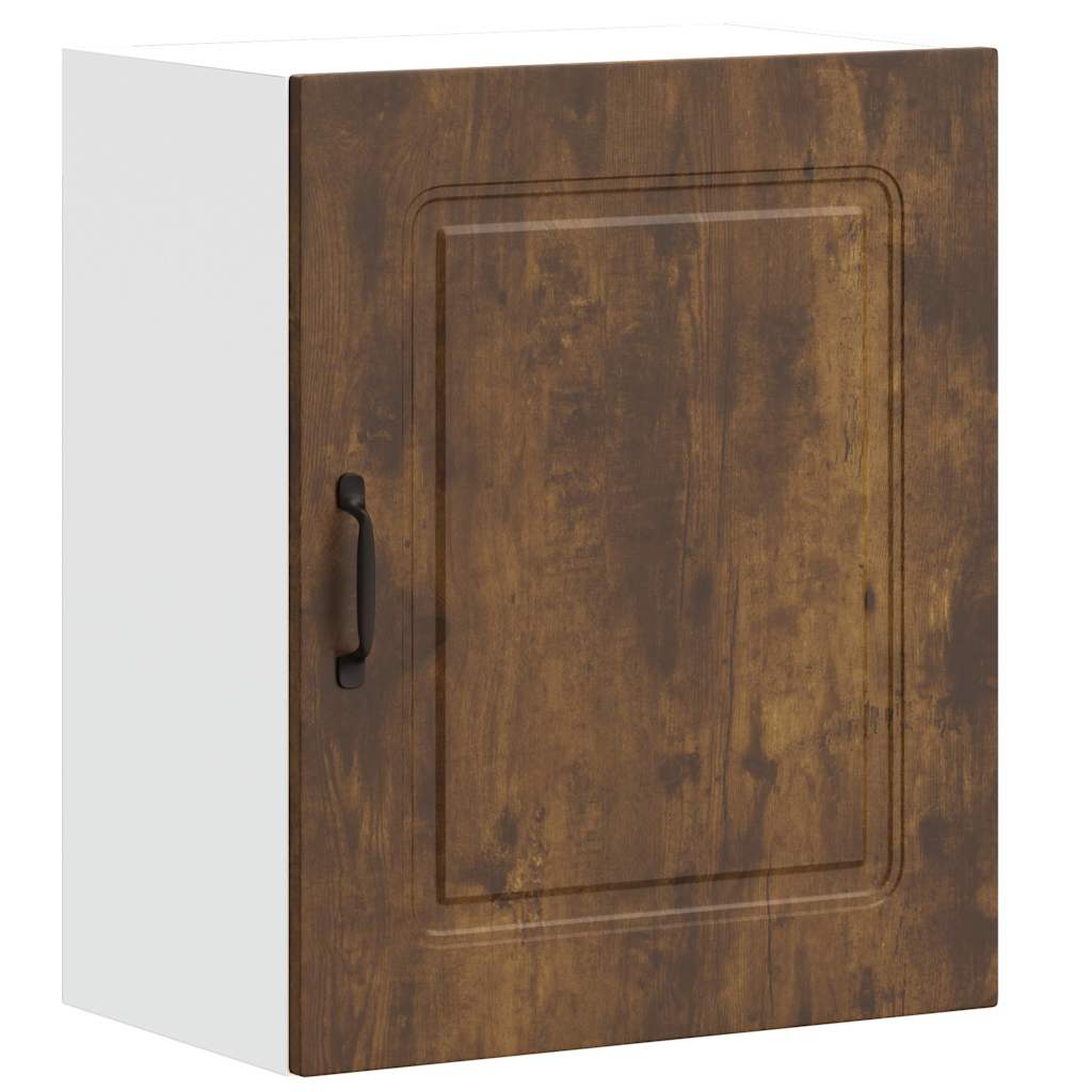 Keukenwandkasten 2 st Kalmar bewerkt hout gerookt eikenkleurig is nu te koop bij PeponiXL, paradijselijk wonen!