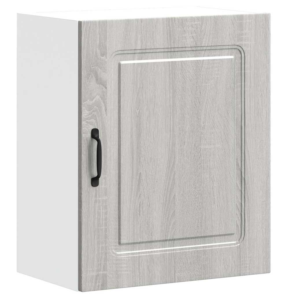 Keukenwandkast Kalmar grijs sonoma bewerkt hout is nu te koop bij PeponiXL, paradijselijk wonen!