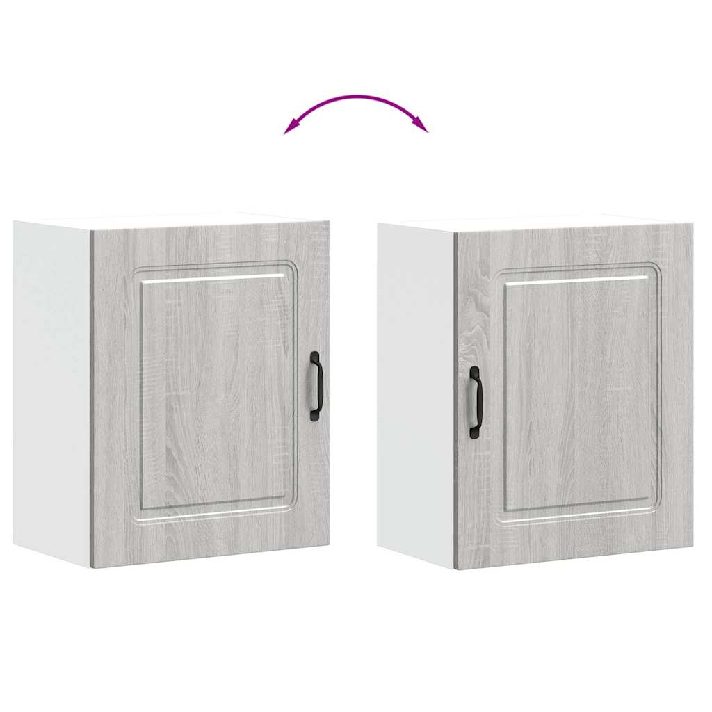 Keukenwandkast Kalmar grijs sonoma bewerkt hout is nu te koop bij PeponiXL, paradijselijk wonen!