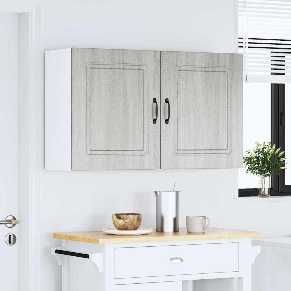 Keukenwandkasten 2 st Kalmar grijs sonoma bewerkt hout is nu te koop bij PeponiXL, paradijselijk wonen!