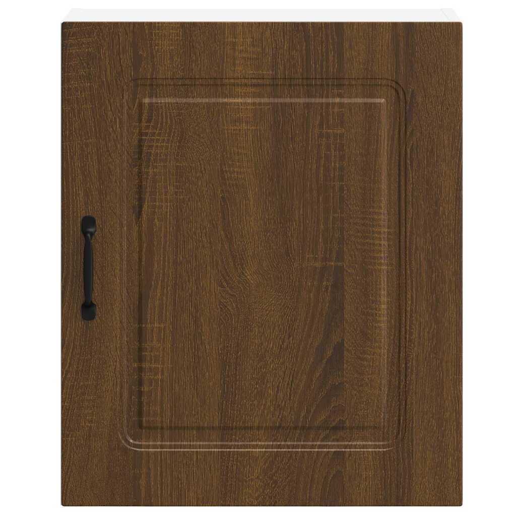 Keukenwandkast Kalmar bewerkt hout bruin eikenkleurig is nu te koop bij PeponiXL, paradijselijk wonen!