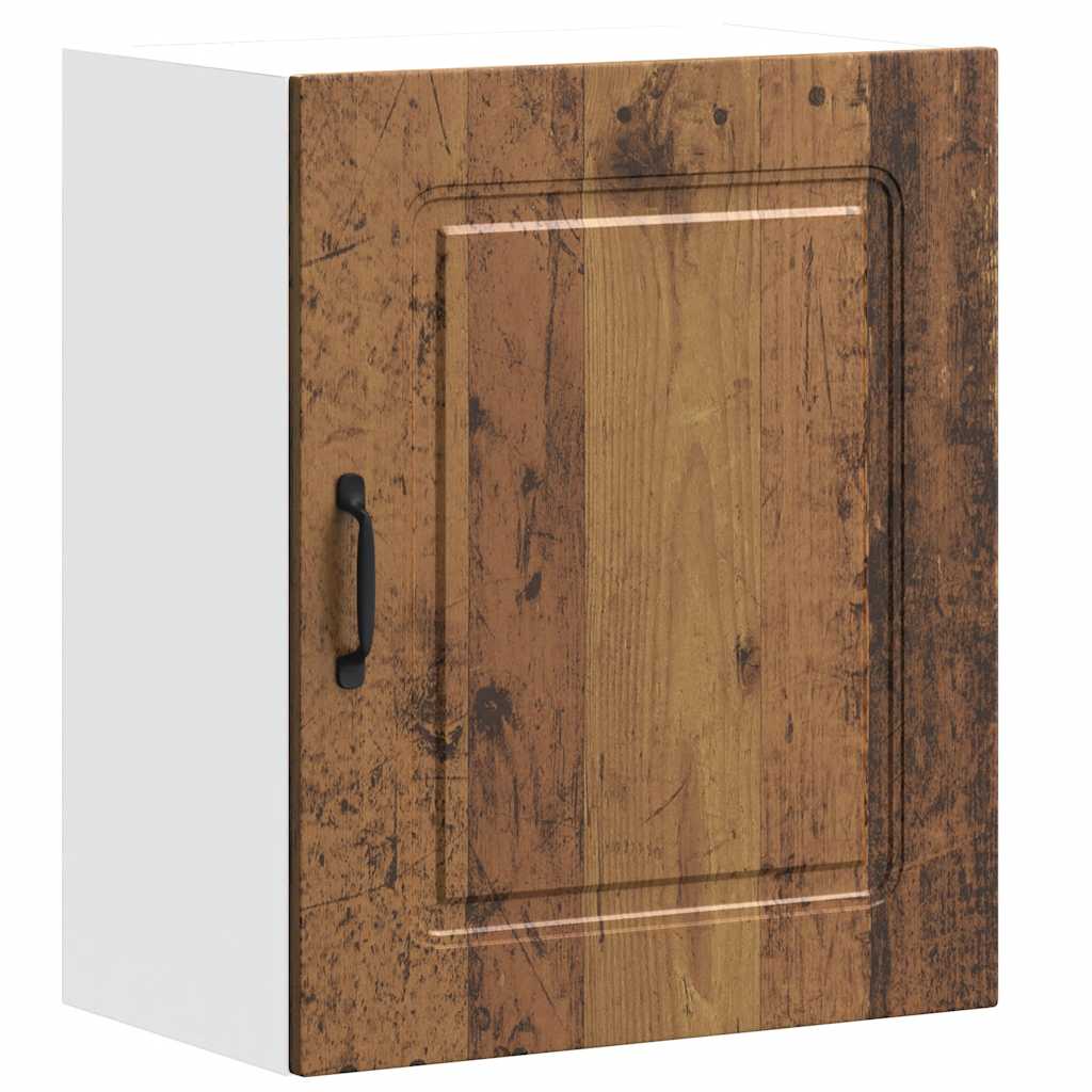 Keukenwandkast Kalmar oud houtkleurig bewerkt hout is nu te koop bij PeponiXL, paradijselijk wonen!