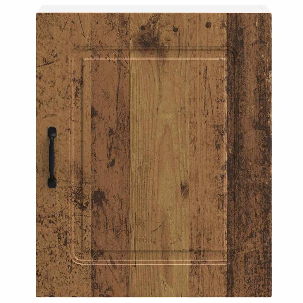 Keukenwandkast Kalmar oud houtkleurig bewerkt hout is nu te koop bij PeponiXL, paradijselijk wonen!