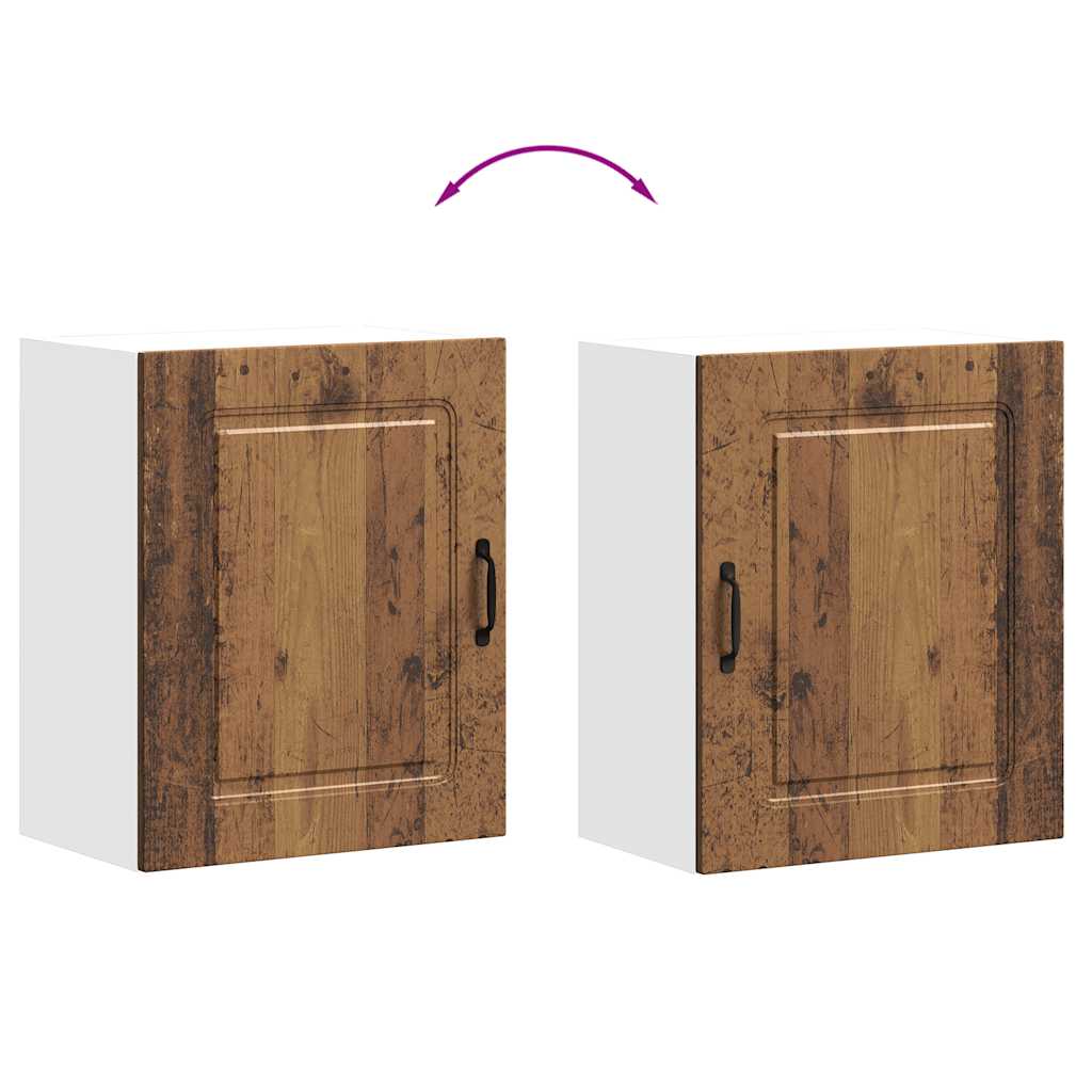 Keukenwandkast Kalmar oud houtkleurig bewerkt hout is nu te koop bij PeponiXL, paradijselijk wonen!