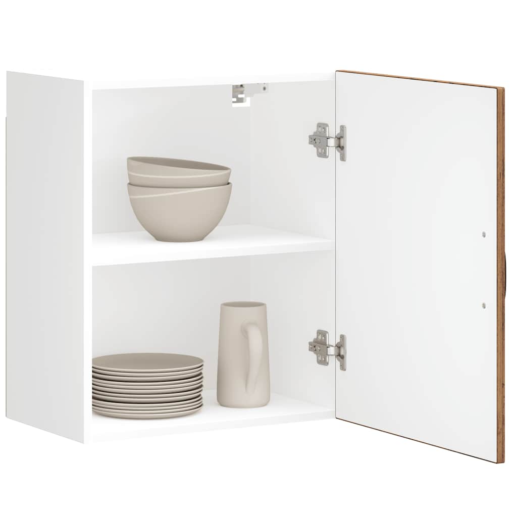 Keukenwandkasten 2 st Kalmar oud houtkleurig bewerkt hout is nu te koop bij PeponiXL, paradijselijk wonen!