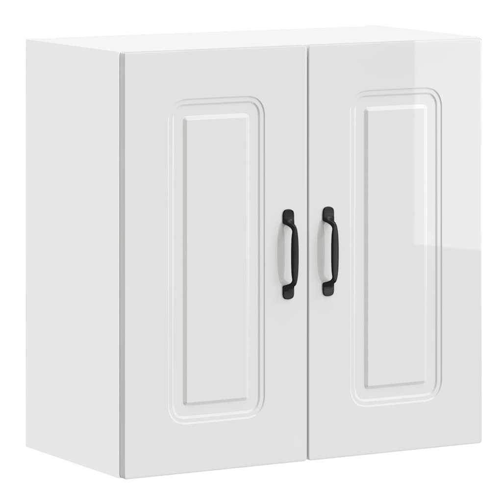 Keukenbovenkast Kalmar bewerkt hout hoogglans wit is nu te koop bij PeponiXL, paradijselijk wonen!