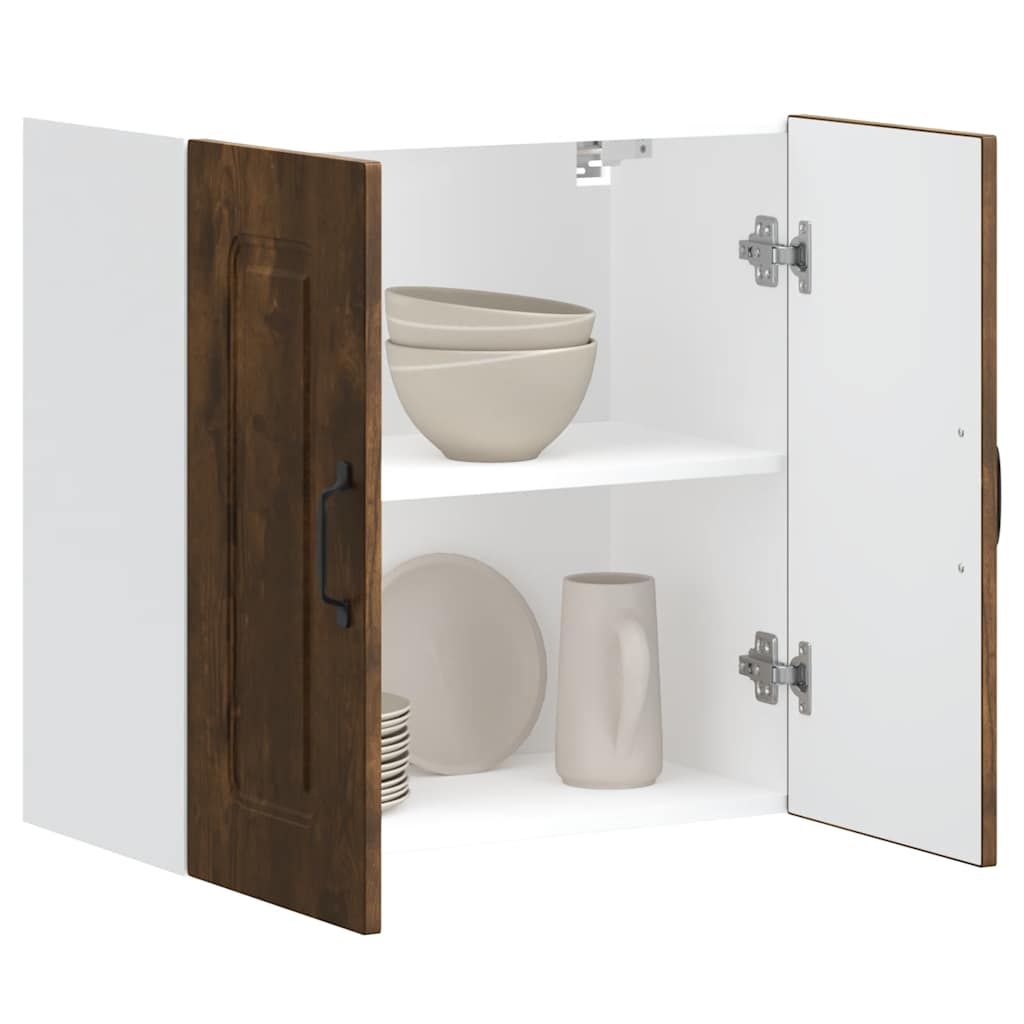 Keukenbovenkast Kalmar bewerkt hout gerookt eikenkleurig is nu te koop bij PeponiXL, paradijselijk wonen!